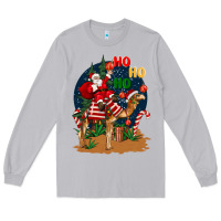 Moon Dust Christmas  camel with Santa Long Sleeve Tee - BarkalooDesign