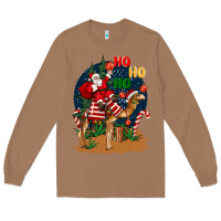 Toasted Coconut Christmas  camel with Santa Long Sleeve Tee - BarkalooDesign