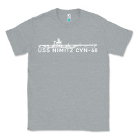 Heather Grey uss nimitz navy supercarrier aircraft carrier gift Classic Tee - DesigneFamous
