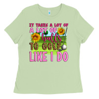 Matcha it takes a lot of a lot of balls to golf like i do Ladies Tee - Artiststas