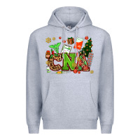 Heather Grey cna christmas Premium Hoodie - AdoDesignShop