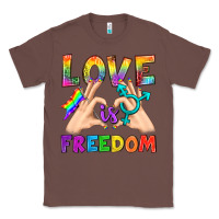 Chestnut Love Is Freedom Classic Tee - BundleAndBundleShop