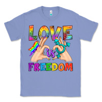 Colony Blue Love Is Freedom Classic Tee - BundleAndBundleShop