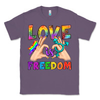 Lavender Love Is Freedom Classic Tee - BundleAndBundleShop