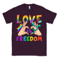 Plum Love Is Freedom Classic Tee - BundleAndBundleShop