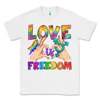 White Love Is Freedom Classic Tee - BundleAndBundleShop
