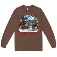 Chestnut greetings of the season y'all with armadillo Long Sleeve Tee - BarkalooDesign