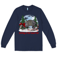 Navy greetings of the season y'all with armadillo Long Sleeve Tee - BarkalooDesign