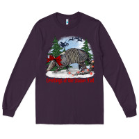 Plum greetings of the season y'all with armadillo Long Sleeve Tee - BarkalooDesign