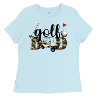 Baby Blue golf dad Ladies Tee - Artiststas