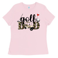 Bubblegum Pink golf dad Ladies Tee - Artiststas