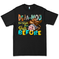 Black Deja Moo I've Heard Tih Bull Before Premium Tee - CowhideDigitalArt