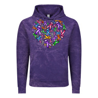Cloud Purple cancer ribbon heart Vintage Hoodie - AdoDesignShop