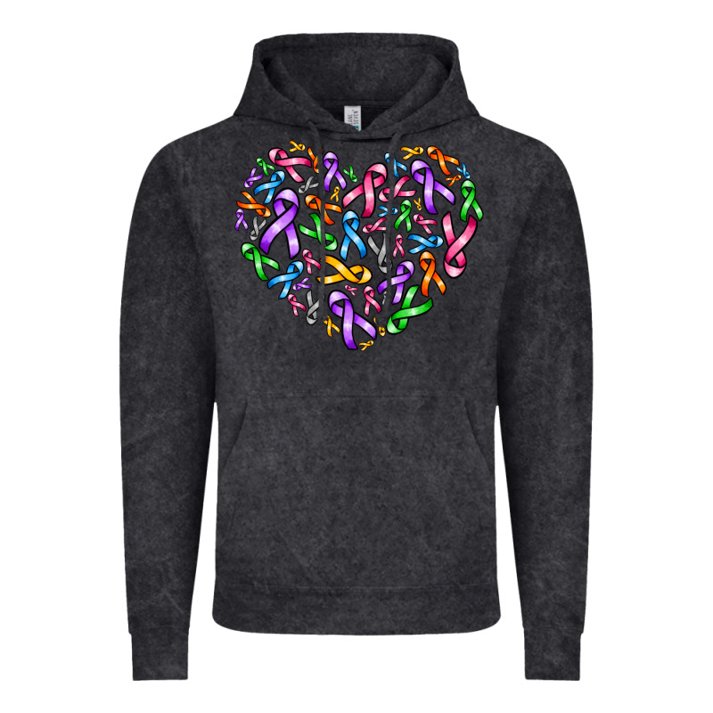 Cancer Ribbon Heart Vintage Hoodie by AdoDesignShop | Teevron