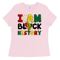 Bubblegum Pink i am black history Ladies Tee - Artiststas