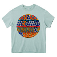Arona african fabric pattern round earrings Heavy Core Tee - BundleAndBundleShop