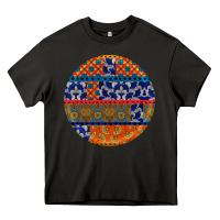 Asphalt african fabric pattern round earrings Heavy Core Tee - BundleAndBundleShop