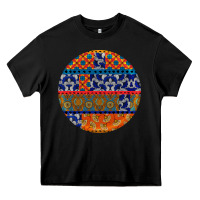 Black african fabric pattern round earrings Heavy Core Tee - BundleAndBundleShop