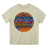 Mossy african fabric pattern round earrings Heavy Core Tee - BundleAndBundleShop