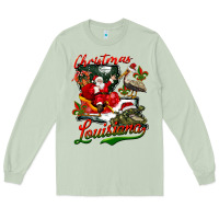 Matcha louisiana christmas with santa Long Sleeve Tee - BarkalooDesign