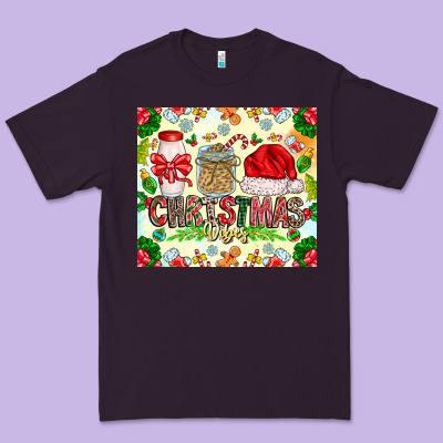 Christmas Vibes Premium Tee Designed By Cowhidedigitalart