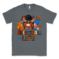 Charcoal Heather basketball life messy bun Classic Tee - FaDigitalArtStudio
