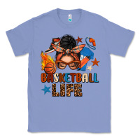 Colony Blue basketball life messy bun Classic Tee - FaDigitalArtStudio