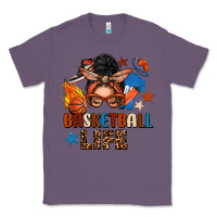 Lavender basketball life messy bun Classic Tee - FaDigitalArtStudio