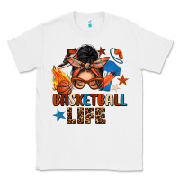 White basketball life messy bun Classic Tee - FaDigitalArtStudio