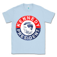 Dusty Blue vintage 1960 kennedy for president Classic Tee - DesigneFamous