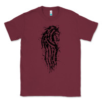 Burgundy horse of rohan active Classic Tee - DesigneFamous