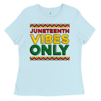 Baby Blue juneteenth vibes only Ladies Tee - Artiststas