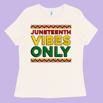 Juneteenth Vibes Only Ladies Tee Designed By Artiststas