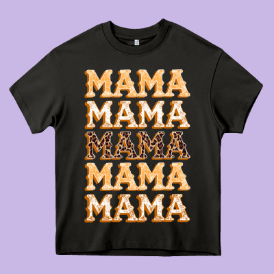Fall Mama Heavy Core Tee Designed By Bundleandbundleshop
