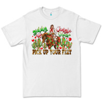 White Giddy Up Jingle Horse Pick Up Your Feet Premium Tee - CowhideDigitalArt
