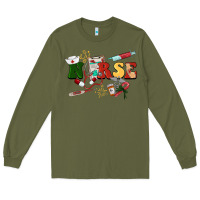 Army Green Christmas nurse Long Sleeve Tee - BarkalooDesign