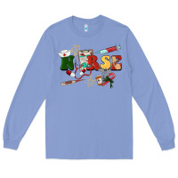 Colony Blue Christmas nurse Long Sleeve Tee - BarkalooDesign