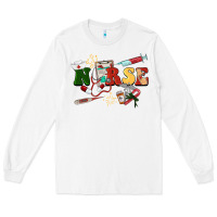 White Christmas nurse Long Sleeve Tee - BarkalooDesign