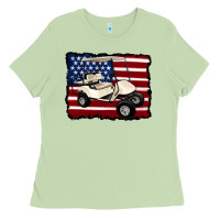 Matcha golf cart american flag Ladies Tee - Artiststas