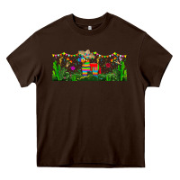 Chocolate Brown pinata libbey glass Heavy Core Tee - BundleAndBundleShop