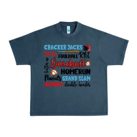 Midnight Navy baseball typography words Urban Heavy Tee - Artiststas