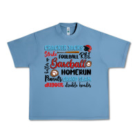 Pebble Blue baseball typography words Urban Heavy Tee - Artiststas