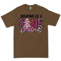 Cacao Dreaming Of A Pink Christmas Premium Tee - CowhideDigitalArt