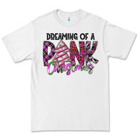 White Dreaming Of A Pink Christmas Premium Tee - CowhideDigitalArt