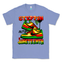 Colony Blue steppin' into juneteenth Classic Tee - FaDigitalArtStudio