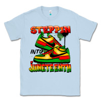 Dusty Blue steppin' into juneteenth Classic Tee - FaDigitalArtStudio