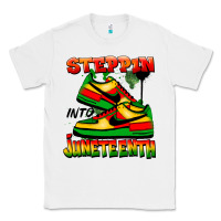 White steppin' into juneteenth Classic Tee - FaDigitalArtStudio