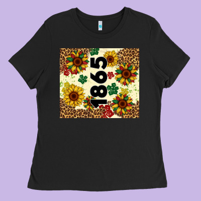 Juneteenth 1865 Sunflowers Ladies Tee Designed By Artiststas