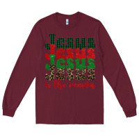 Burgundy jesus is the reason Long Sleeve Tee - BarkalooDesign