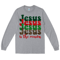 Heather Grey jesus is the reason Long Sleeve Tee - BarkalooDesign
